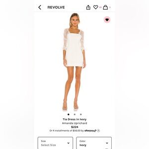 Amanda uprichard dress, white, size small, never worn